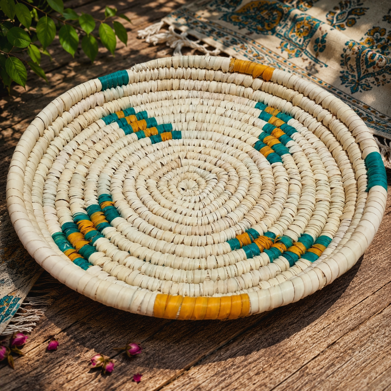 سینی دستساز حصیری قطر ۴۰